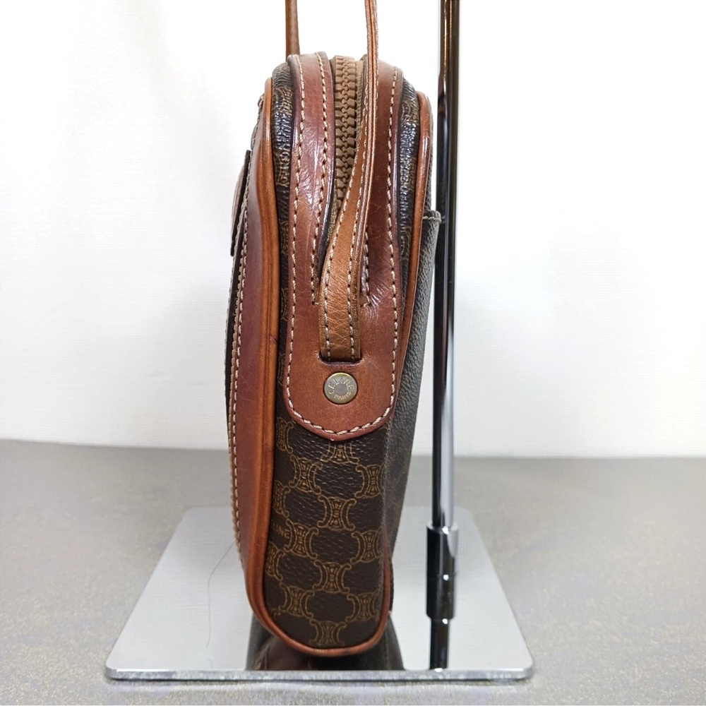 Céline Vintage Macadam Brown Coated Canvas Crossbody – Rare Paris Edition - Picture 3 of 15